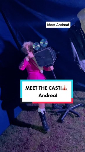MEET THE CAST!🎪 ANDREA!🤡 Andrea is our circus clown! She is half French and half Romainian! She was born and raised in the circus industry!🎪 fun fact: before Andrea started clowning she specialised in the Washington trapeze!👏🏽😍🎪