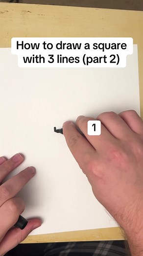Draw a Square Using 3 Simple Lines