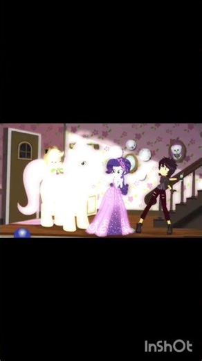 Maybe ✨️ Sunset 🌞 got scared by Applejack 🍎 in Halloween 🎃 but 😅 ! mlp edit 💖✨️