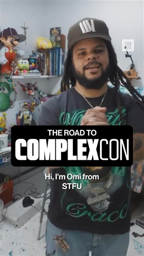 COMPLEX on Instagram: "NYC artist Omi is taking his brand @stfuyoutalk2much to ComplexCon. With custom pieces and a booth that’s about to break necks, Omi is laying it all on the line to create a memorable experience for the fans. But with time running out, can he finish before the doors open? Follow along on #RoadToComplexCon. Hit the LINK IN @COMPLEX BIO for tickets to ComplexCon and head to Complex Shop to browse exclusive items from STFU."