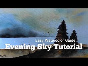 How to Paint an Evening Sky with Watercolors | Easy Step-by-Step Guide for Beginners