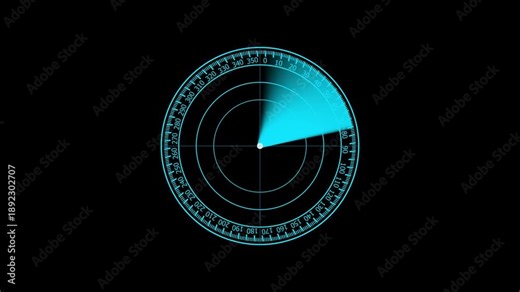 Radar screen animation , moving HUD call animated computer system Radar Sonar tactical readout of an incoming object. Scanning Submarine Radar Screen With World Map, futuristic user interface