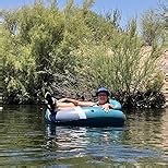 2-Person Inflatable Pool Float Adult, 71'' x 71'' Large Pool Lounger Float River Tube with Headrest, Adult Heavy Duty Pool Floats Mat for Swimming Pool, Raft for Pool Party, Lake, Beach, River