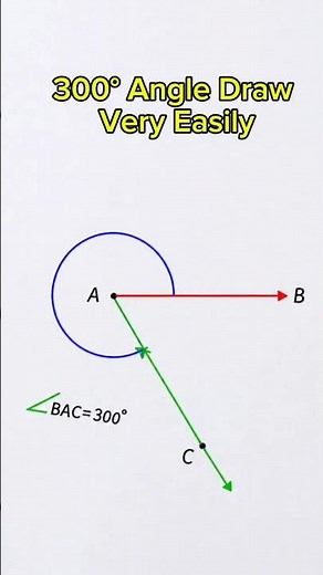 300° Degree Angle Draw Using Protractor