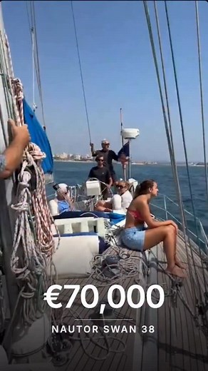 1976 Nautor Swan 38 📍Faro, Portugal • New Engine 2013 • Hull painted LOA: 11.66 m Beam: 3.52 m Draft: 1.92 m Keel: Fin keel with skeg-hung rudder Sail area: 63.7 m² Engine: Bukh DV20 ME — 20 hp diesel Water capacity: 201 L (53 gal) 💬 Owner & Expert Impressions “She looks gorgeous and sails beautifully — with good manners and a proper seagoing layout. Finish and attention to detail below decks are of the highest order.” — Yachting Monthly “If I wanted a boat I could trust to last me for the res