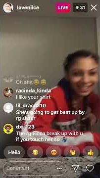 RG official girlfriend being a thot on Ig live