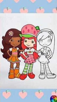 Strawberry Shortcake Coloring 🍰 #shorts #short #shortvideo #shortsvideo #shortsfeed #shortsviral
