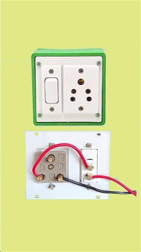 1 Switch 1 Socket Connection #shorts #shortsfeed #electrical #electrician #electronics #viral