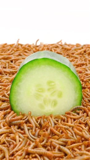 Yes, just a cucumber slice 🥒🐛