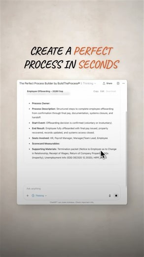 Use this GPT to write perfect processes for you