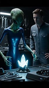 Alien and human working together activate the alien artefact hoping to access the information within