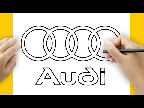 Step By Step Instructions On How To Draw The Audi Logo Using Simple Shapes