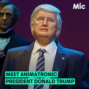 298K views · 1.9K reactions | A moving statue of President Trump just joined Disney's Hall of Presidents — and the internet was horrified. Prepare for the memes. | Mic | Facebook