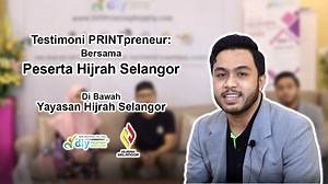Jom kita dengarkan apa kata mereka dari salah seorang peserta Hijrah Selangor , di dalam program Zero to Hero. Untuk pengetahuan semua, dengan kerjasama dari kerajaan Selangor, kami amat berbesar hati mengambil peluang ini untuk melahirkan lebih ramai PRINTpreneur yang berjaya dan berdaya saing. Kepada rakyat Selangor terutamanya yang berminat untuk merngikuti Program Zero to Hero ini. Ayuh, usah berlengah lagi. Hubungi kami segera di 017.3233.149 | DIYPrintingSupply.com | Facebook