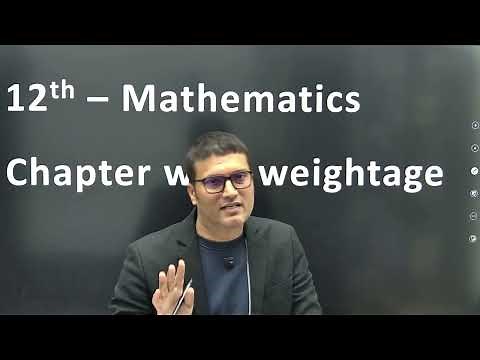 Class 12 Maths | Chapter-wise Weightage for CBSE Board Exams | Manhas Classes