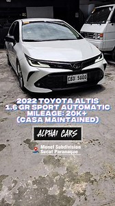 26K views · 62 reactions | 2022 Toyota Altis 1.6 GRS AT For sale: We...