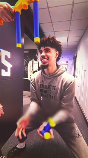 Lamelo and Cooper test reflexes #basketball