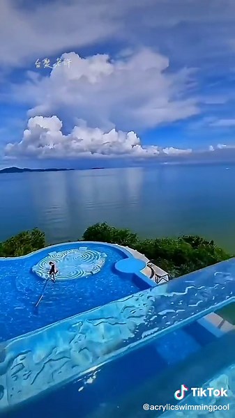 Acrylic swimming pool on TikTok