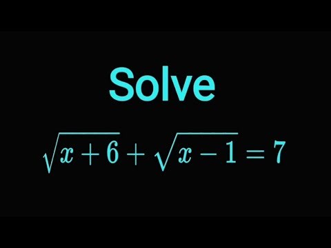 How to Solve Radical Equations with Two Square Roots