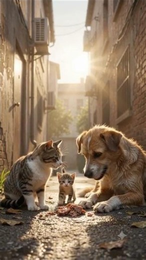 Dog Saves Kitten From Danger 🐕❤️🐱 | The Most Heartwarming Animal Friendship