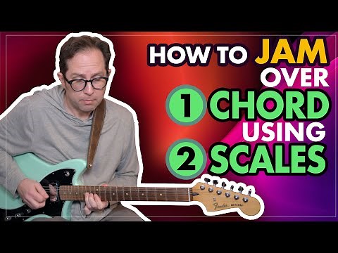 How to improvise over a 1 chord jam, using 2 scales. Guitar Lesson - EP455