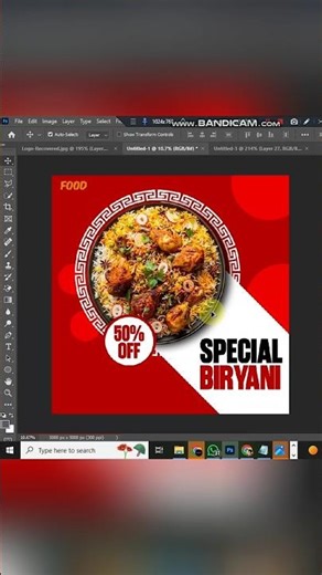Create a Restaurant Biryani Poster in Photoshop | Food Poster Design Tutorial