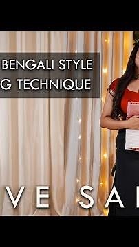 How to do a Bengali Drape | Bengali Saree Draping Style - I Love Sarees