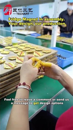 Custom Fridge Magnets in Assembly – Factory Direct Production
