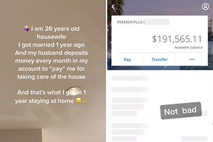 Woman reveals her husband pays her an allowance to 'take care of her home'