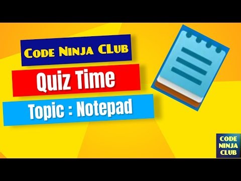 Computer Notepad Quiz : MCQ Questions & Answers