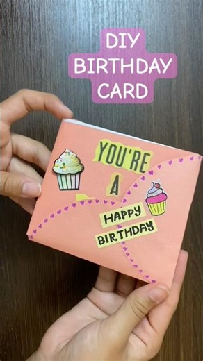 Special DIY BIRTHDAY CARD! #diy #youtubeshorts #birthday #tutorial #craft #art #fypシ #trending