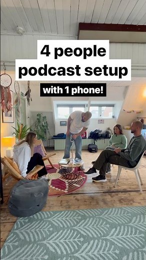 4 people podcast setup with 1 phone easy beginner tutorial