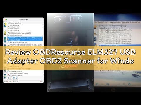 Review OBDResource ELM327 USB Adapter OBD2 Scanner for Windows, ELMconfig FoCCCus Diagnostic Scan To