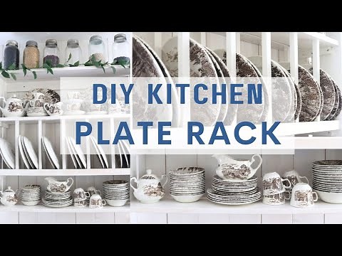 DIY Plate Rack: Plate Rack Kitchen Shelf