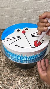 How To Make Doraemon Face Cake Design #cakes #doraemoncake #viralreelsfacebook #trendingreelsvideo #newcakedesign #amazingcake #cartooncake | Cakecreation1911