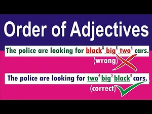 Order of Adjectives | English Grammar | Adjective with Examples