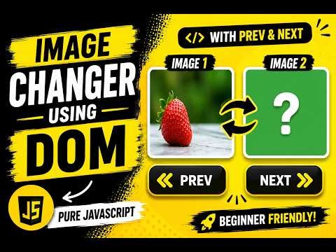 Move Image Using JavaScript DOM 🔥 | Next & Prev Button Project #EasyWebSeries