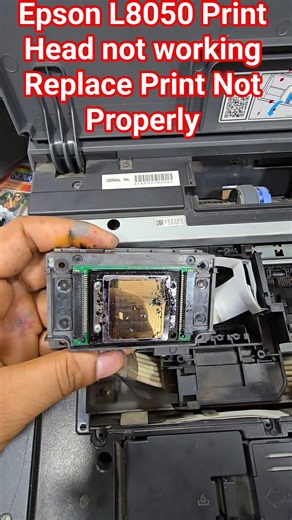 Epson L8050 Print Head not working Replace Print Not Properly#epson#services#printersupportsoftware