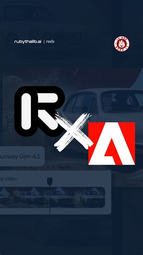 rubythalib.ai | AI Academy and Solution Enabler on Instagram: "Adobe baru aja menjalin kemitraan strategi multi-tahun dengan Runway buat membawa kemampuan AI video generatif langsung ke dalam alur kerja kreatif yang sudah digunakan jutaan profesional. Sebagai bagian dari kerja sama ini, Adobe menjadi preferred API creativity partner bagi Runway. Artinya, pengguna Adobe bisa dapat akses awal ke model video terbaru Runway, termasuk Gen-4.5, langsung melalui Adobe Firefly sebelum rilis umum. Model 