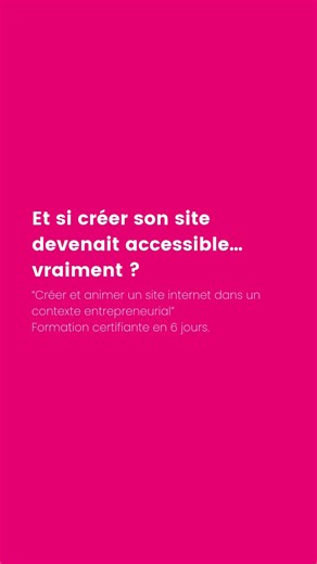 Pourtant, avec la bonne méthode et des repères clairs, il devient un véritable outil au service de son activité. La formation Créer et animer un site internet dans un contexte entrepreneurial permet de rendre le web plus accessible et plus concret : 🔹 comprendre les bases d’un site efficace et lisible 🔹 structurer ses contenus en lien avec son activité 🔹 intégrer les notions essentielles de référencement 🔹 apprendre à gérer et faire évoluer son site dans le temps Une formation certifiante po