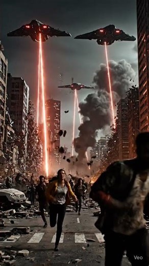 Humans vs Aliens ⚔️ Epic AI Battle Scene | Cinematic AI Action Video... #aivideo #action