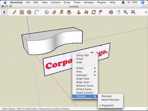 SketchUp: Mapping photo textures to curved surfaces