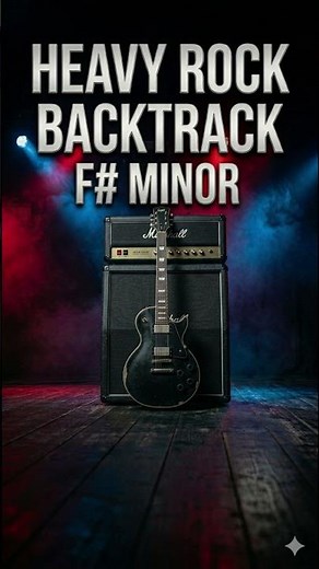 HEAVY Rock Backing Track (F# Minor) - Anthemic & Gritty Drive