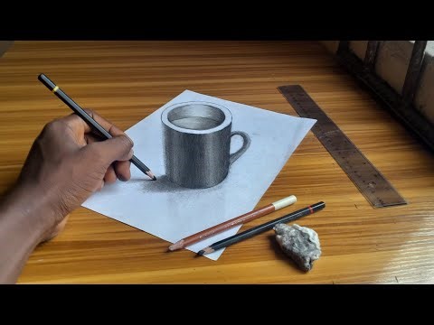Quick 3D Sketch of a Realistic Cup