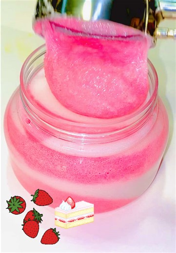 🔊ASMR Strawberry Poundcake Bodyscrub scooping🍰Click link in bio to shop Bodyscrub collection! #asmr #asmrskincare #sugarscrub #bodyscrubs #bodyscrubscooping
