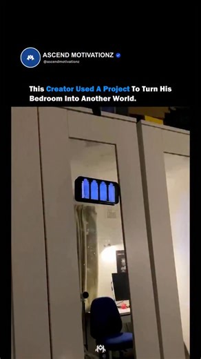 Business | Mindset | News on Instagram: "It looks like a portal opening inside your wall, but it’s actually advanced projection mapping technology turning a normal room into an immersive living space 🌌✨ This setup uses a high-resolution ultra-short-throw projector precisely mapped to architectural elements like walls, arches, and edges. Instead of a flat screen, the room itself becomes the canvas, creating depth, parallax, and the illusion of space beyond the wall. What makes it feel truly cine