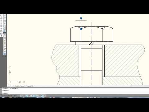 #8 ASAMBLAREA FILETATA CU GAURA INFUNDATA IN AUTOCAD