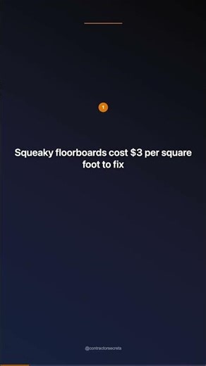 Squeaky floorboards cost $3 per square foot to fix #Shorts