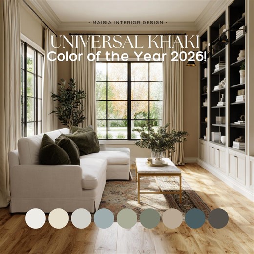 Sherwin Williams Color Palette of the Year 2026 UNIVERSAL KHAKI Peaceful Neutral Color Scheme Whole House Paint Palette Modern Calm Color - Etsy