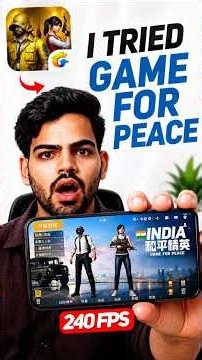 I Tried Game for Peace in India! | Chinese PUBG Mobile vs BGMI | 240 FPS?